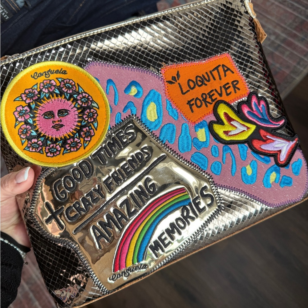 Consuela Multicolor Graphic Clutch